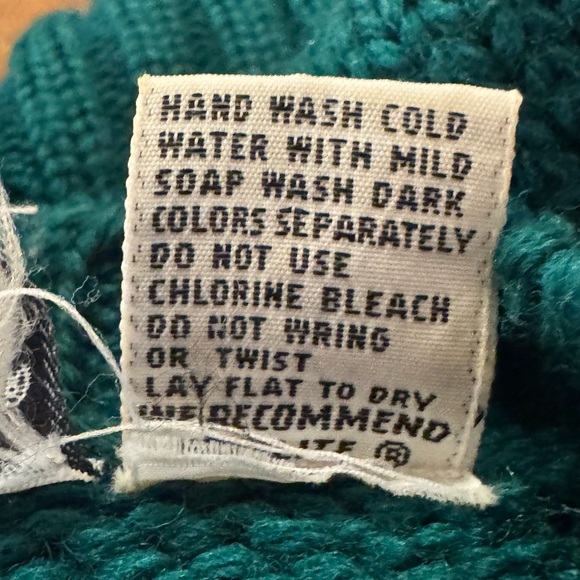 Dark Green Vintage Russ Art Deco Cardigan Sweater Women’s Large Floral Wool - Picture 7 of 7